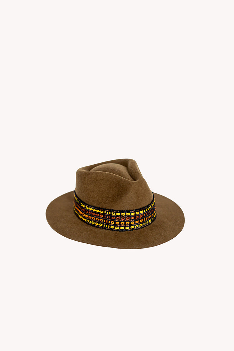 Chestnut Fedora Hat by Andeana Hats