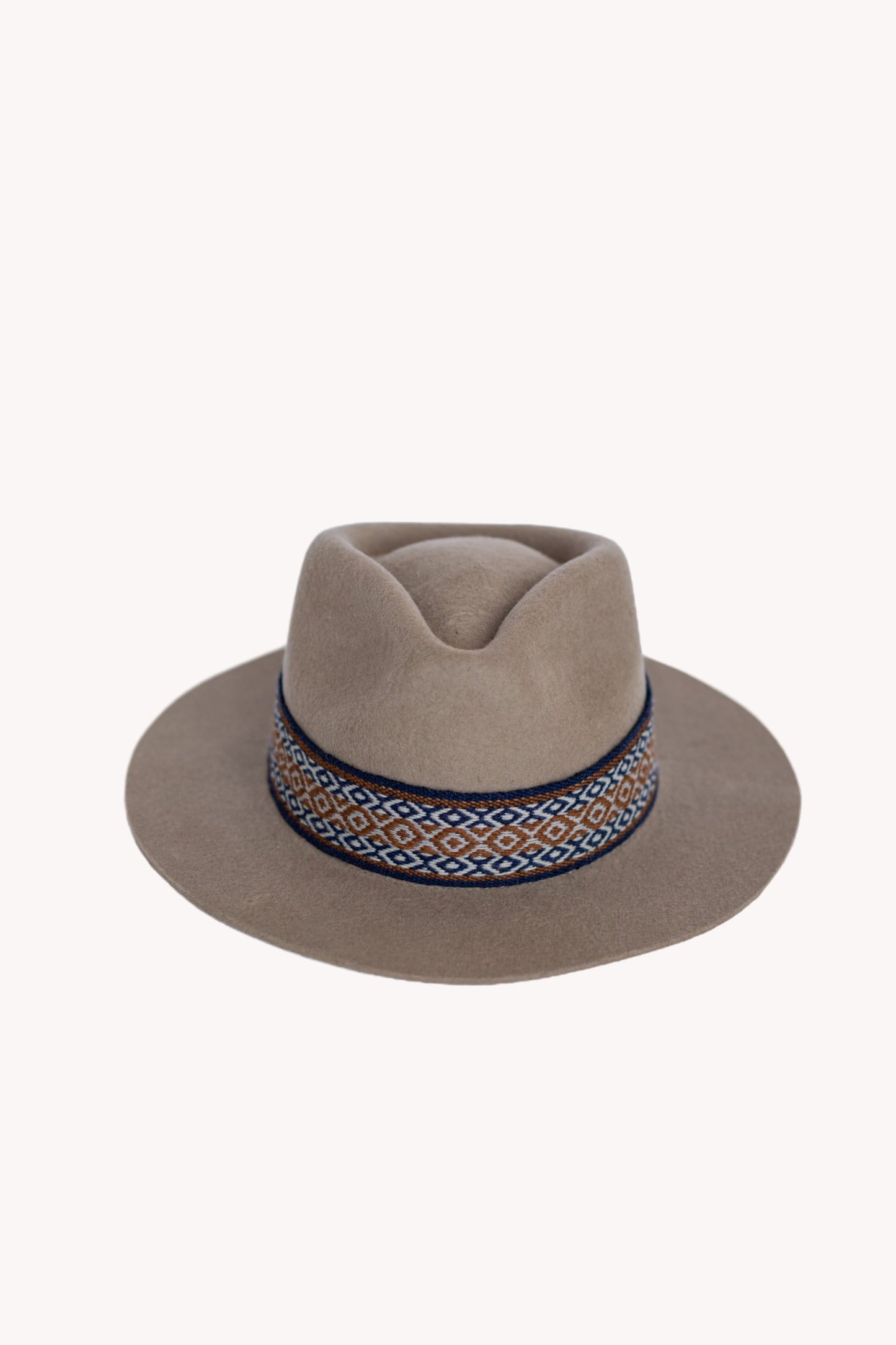 Beige Fedora Hat by Andeana Hats