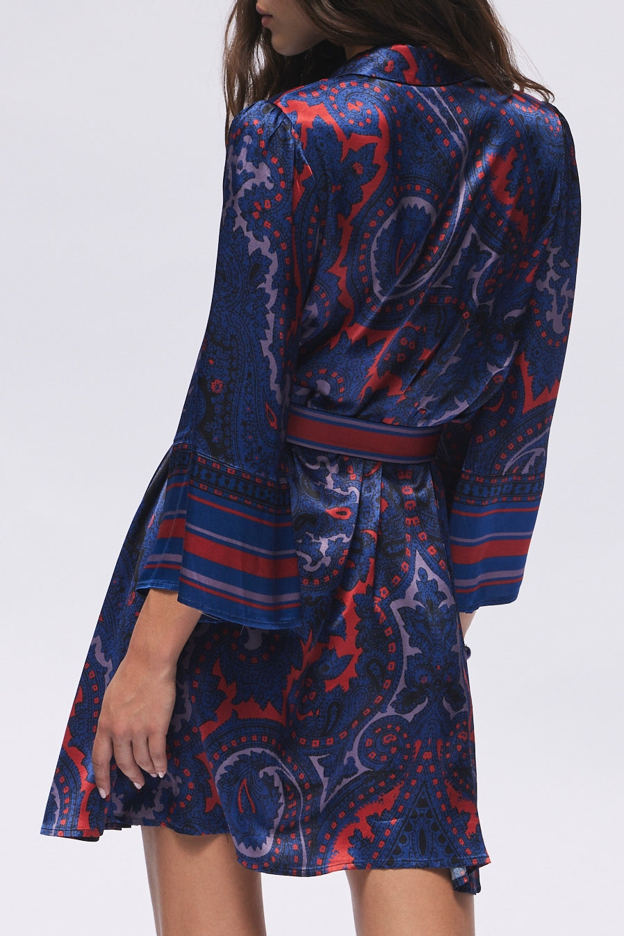 Favorite Gabriela Belted Mini Dress in Midnight Navy by Hermoza