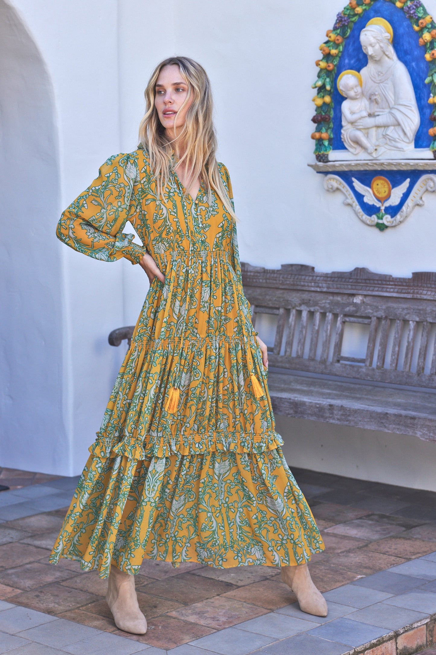 Favorite Elizabeth Tiered Maxi Dress by Hermoza