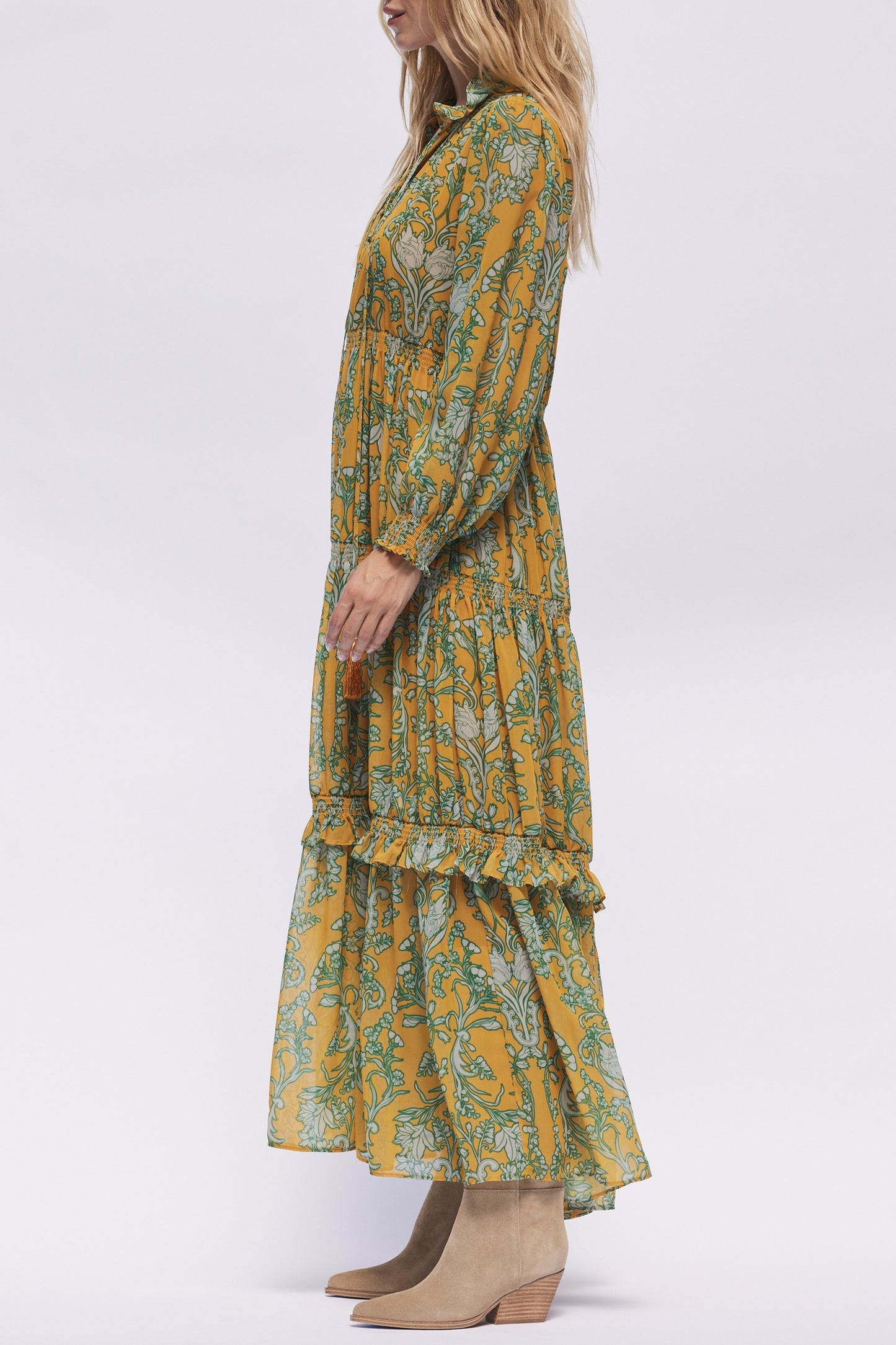 Favorite Elizabeth Tiered Maxi Dress by Hermoza