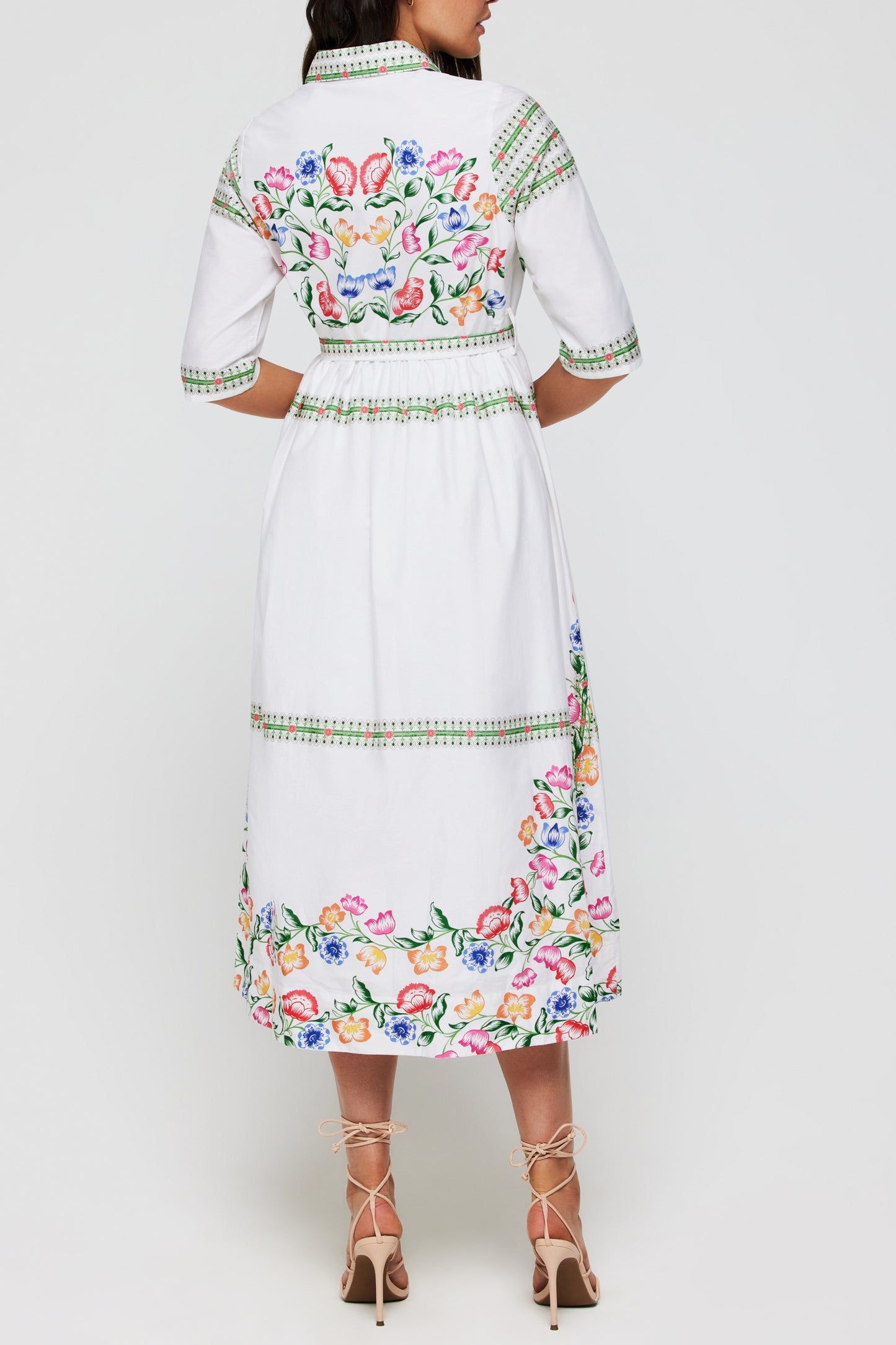 Francesca Collared Belted Maxi Dress