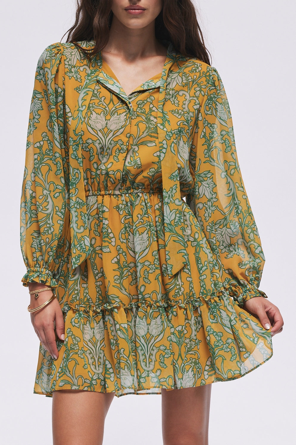 Favorite Lee Collar Neck Mini Dress by Hermoza