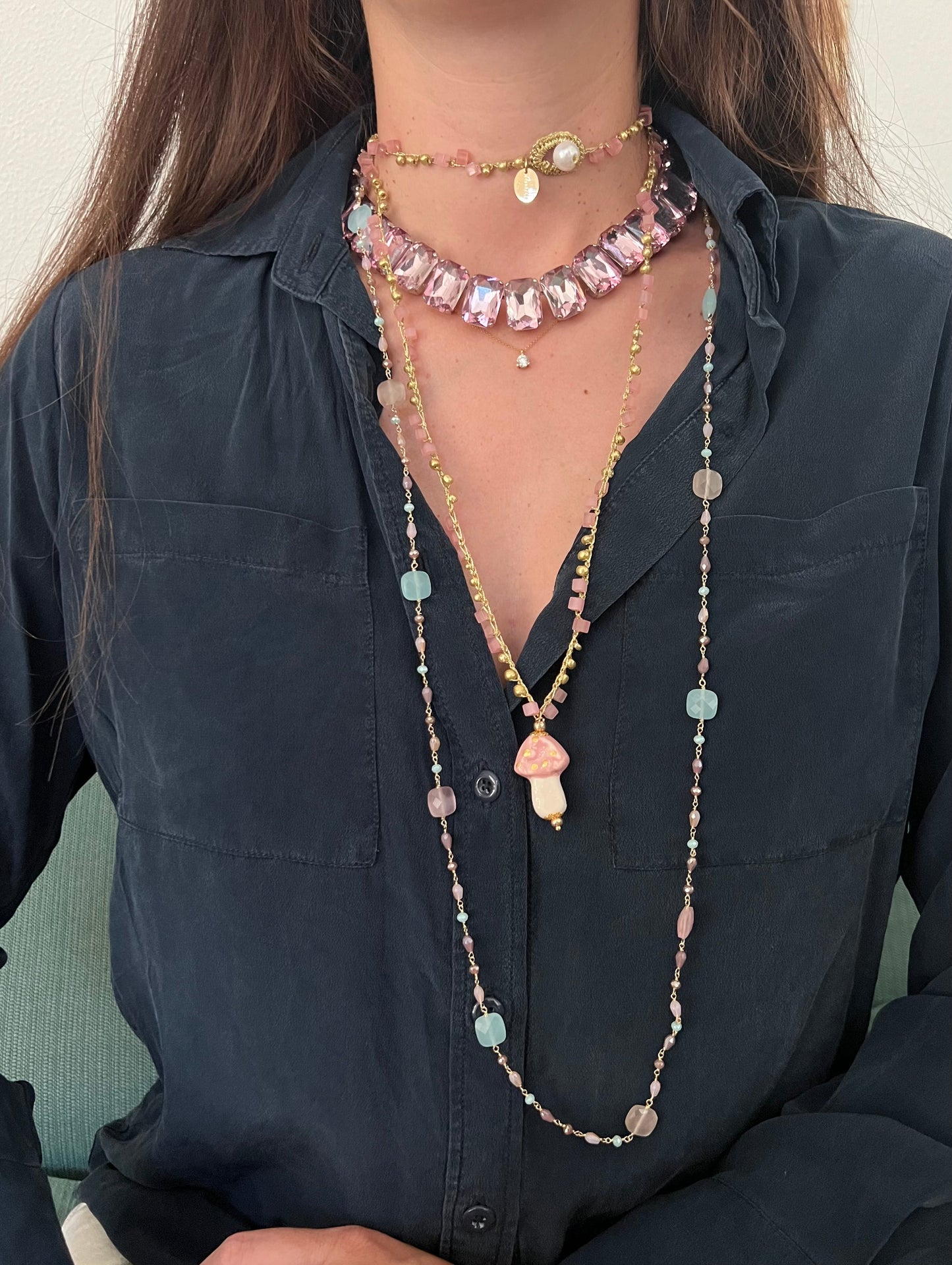 Funghai Rose Necklace by CASHFANA
