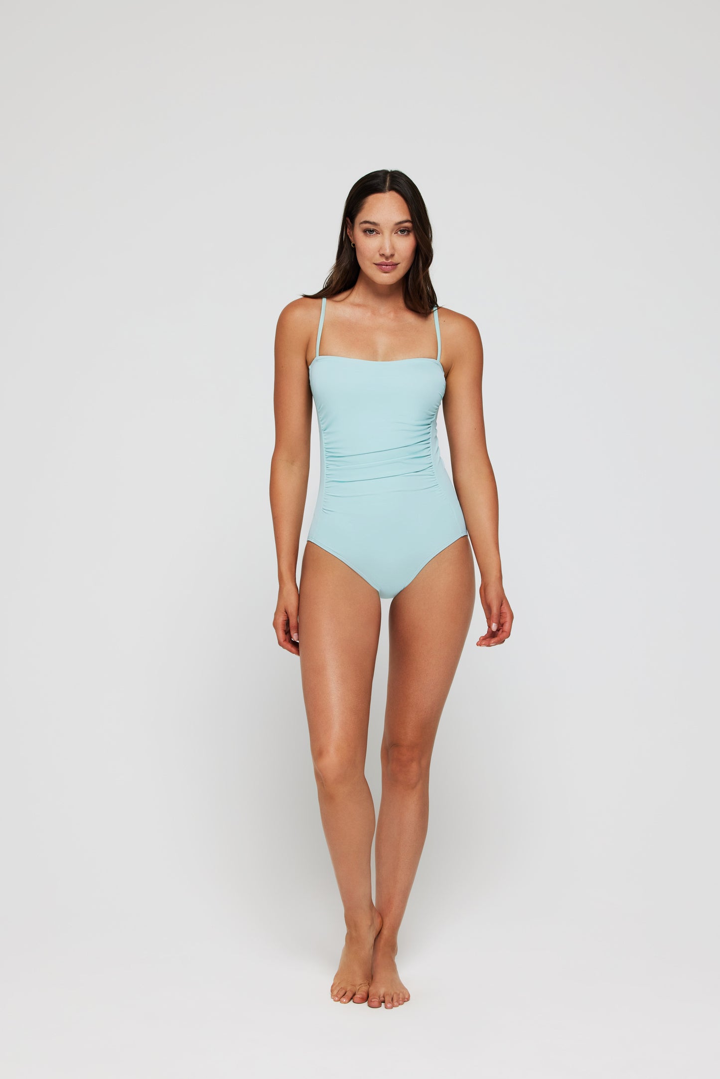 Fan Favorite Lupe Square Neck Ruched One-piece Swimsuit by Hermoza