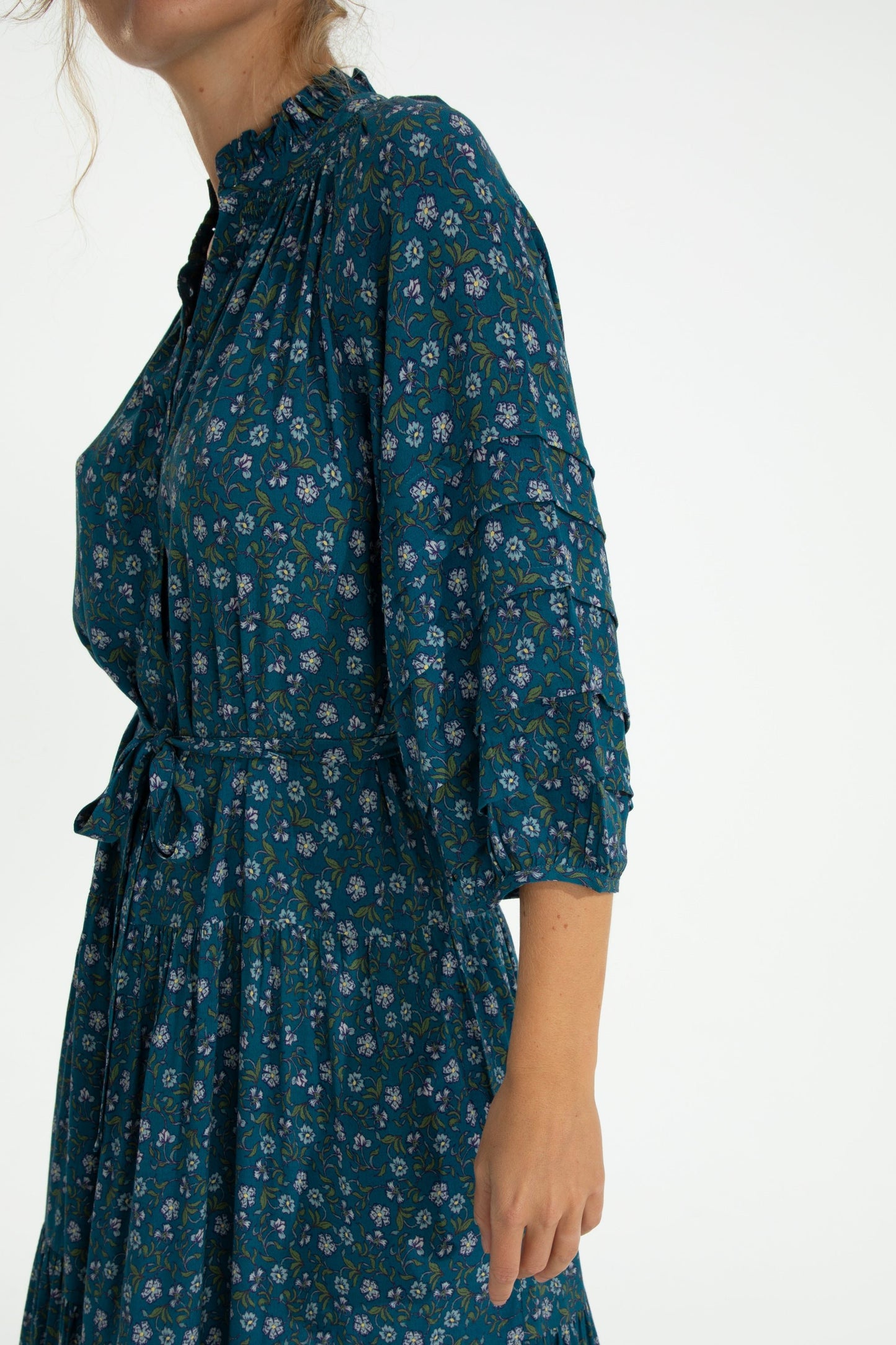 Best Seller Zoey Jo Belted Tiered Maxi Dress by Hermoza