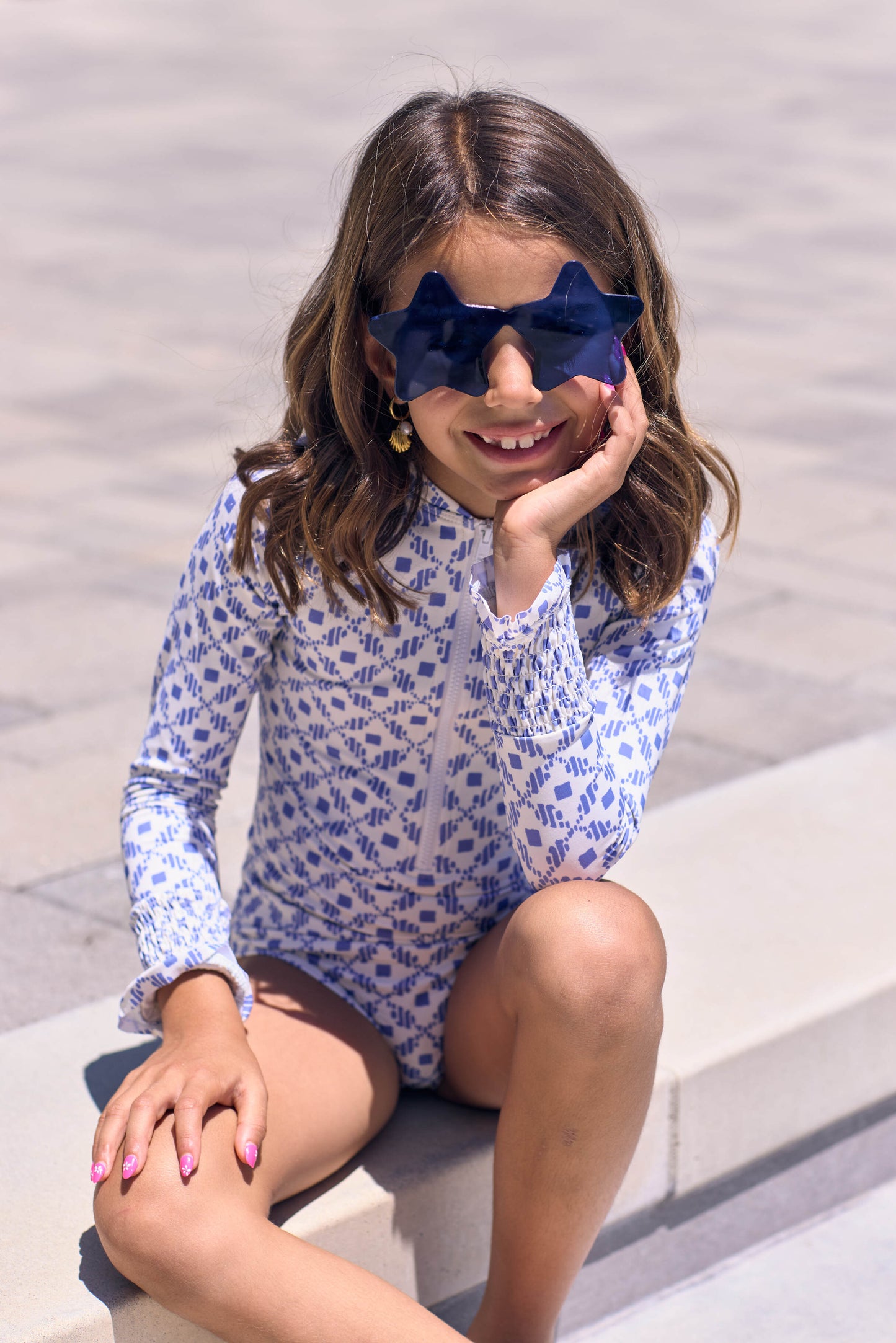 Little Gayle One Piece Swimsuit in Santorini Dots