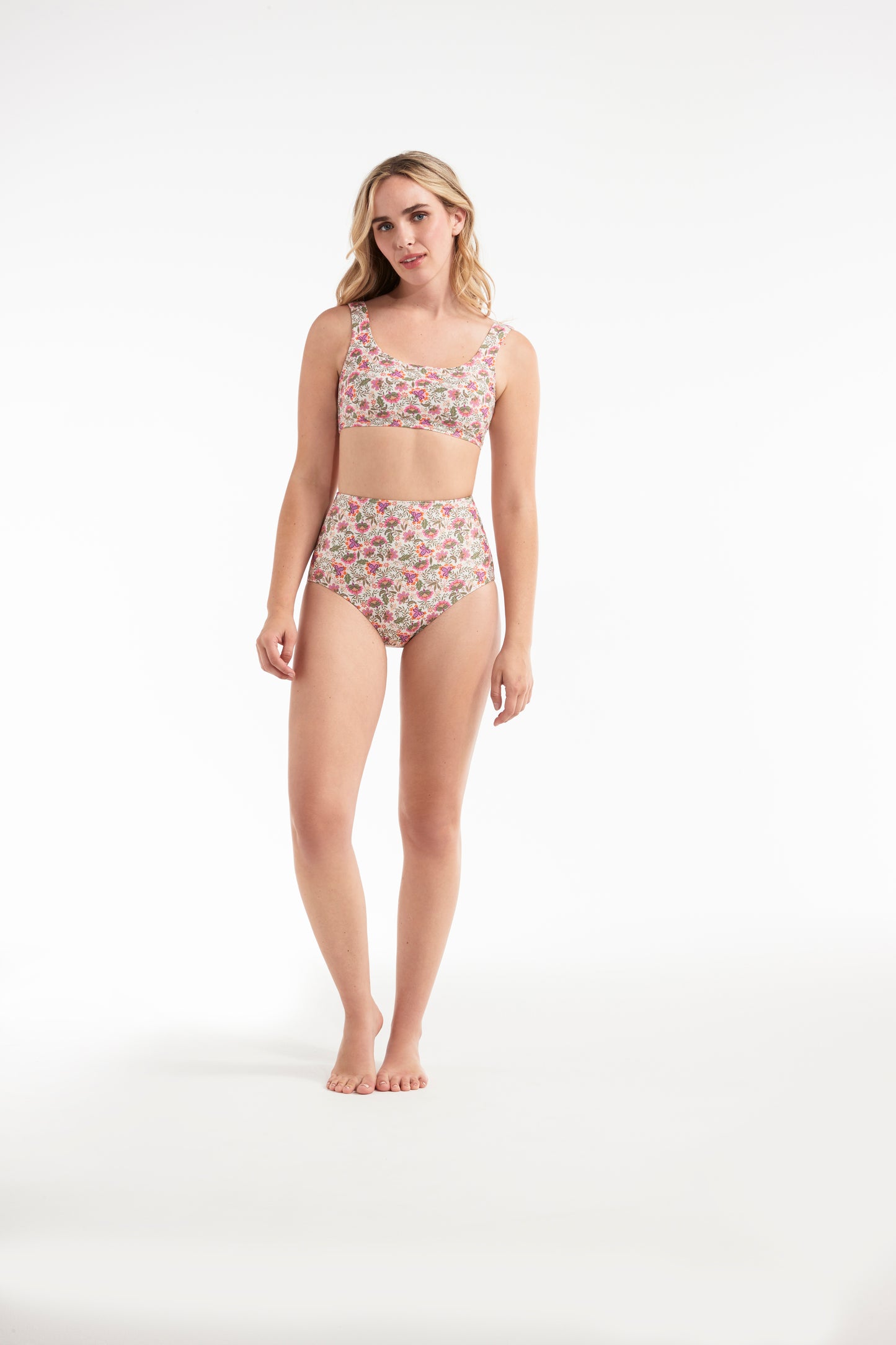 Favorite Carrie Square Neck Two-Piece Bikini Top by Hermoza