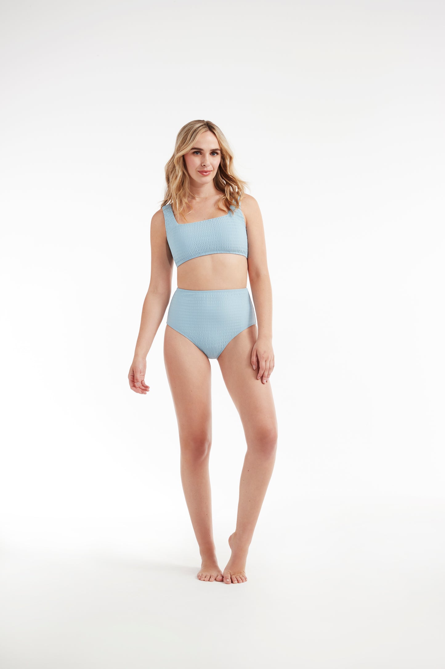 Best Seller Carrie Square Neck Two-Piece Bikini Top by Hermoza