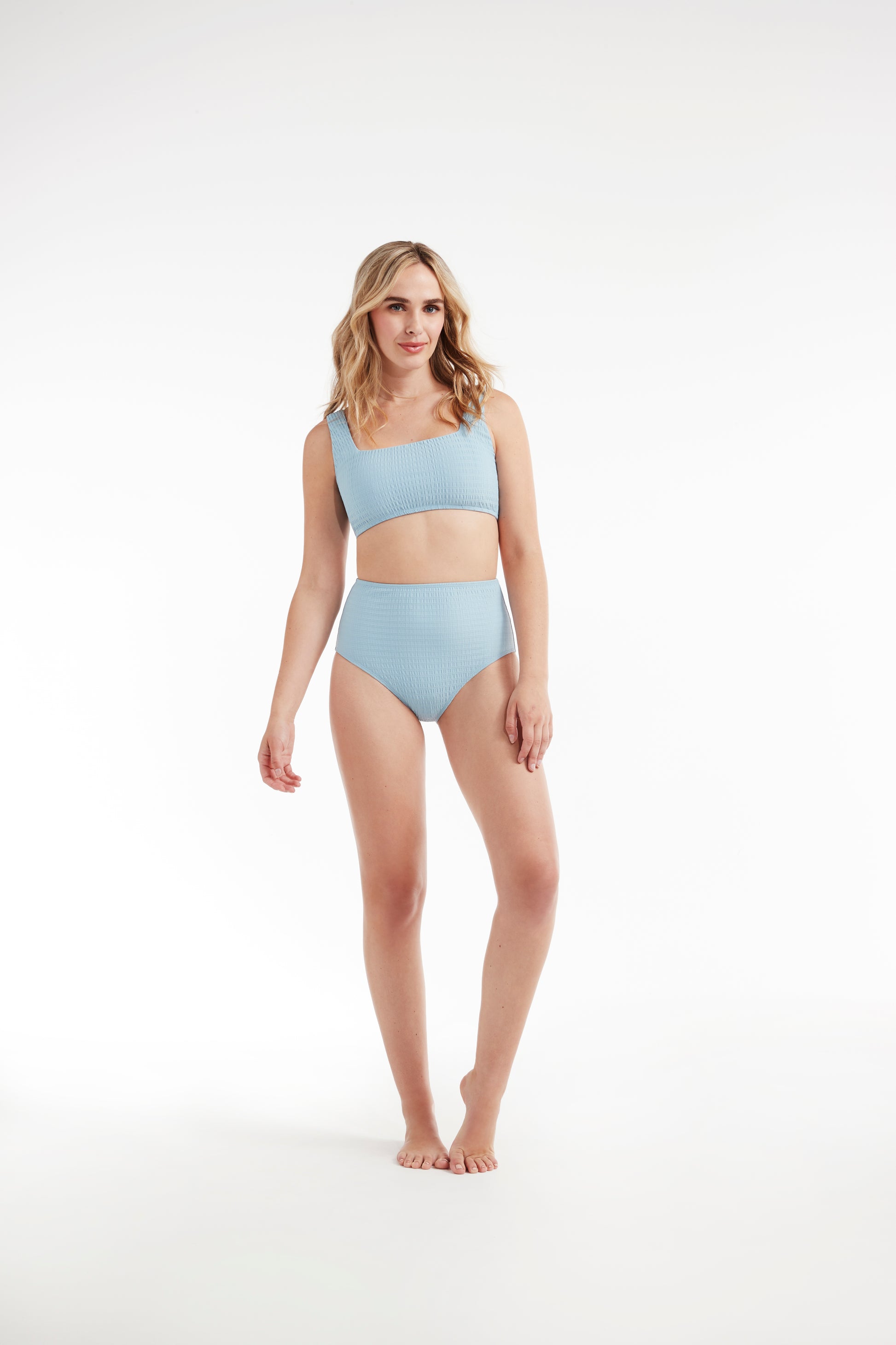 Best Seller Carrie Square Neck Two-Piece Bikini Top by Hermoza