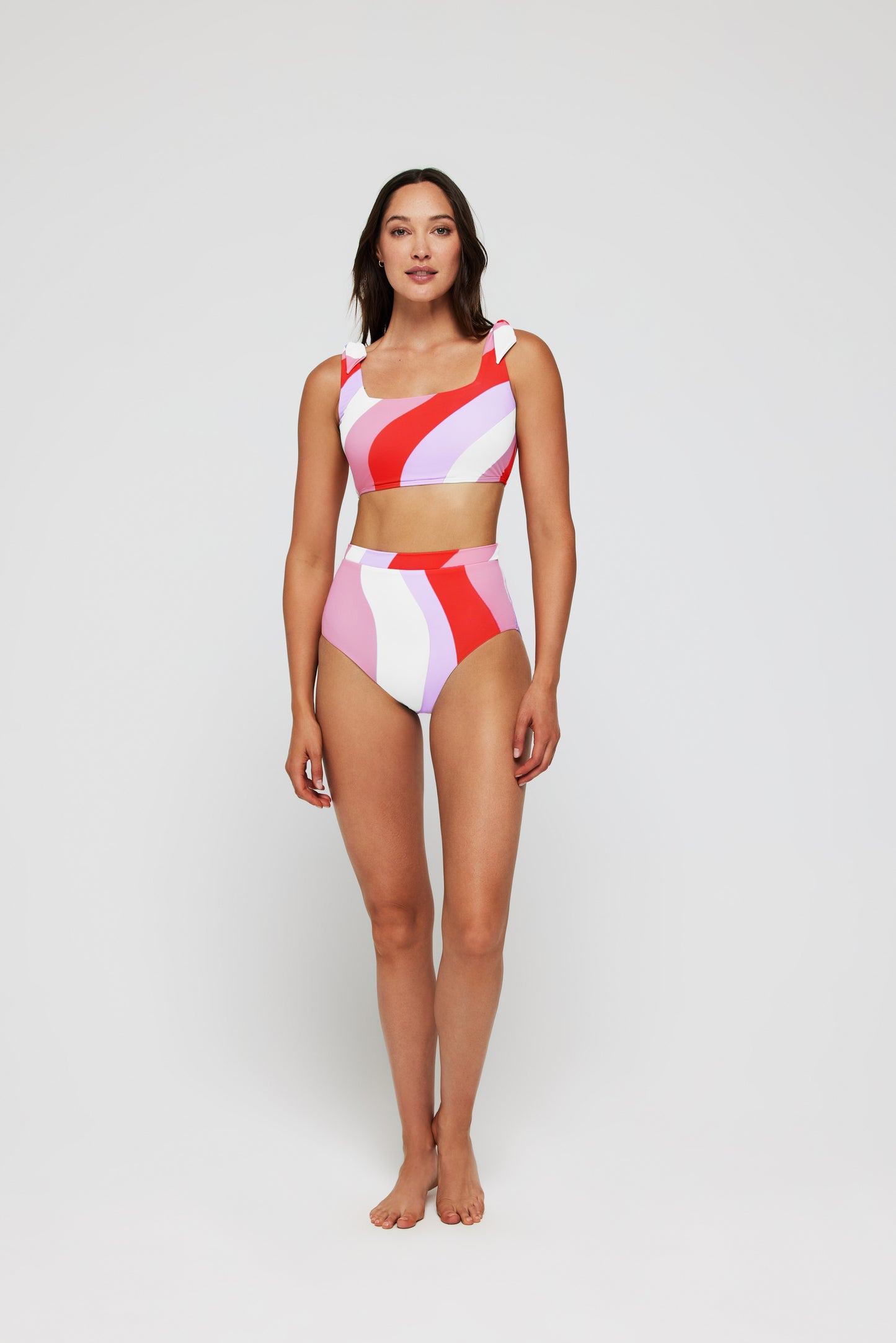 Best Seller Lauren Square Neck Two-Piece Bikini Top in Pucci by Hermoza