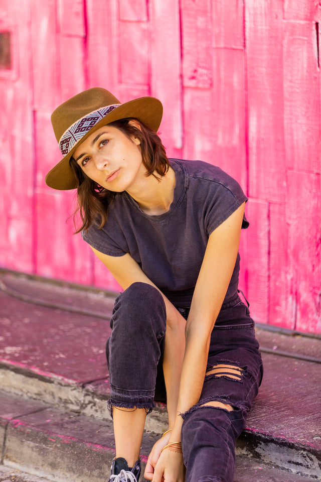 Chestnut Fedora Hat by Andeana Hats