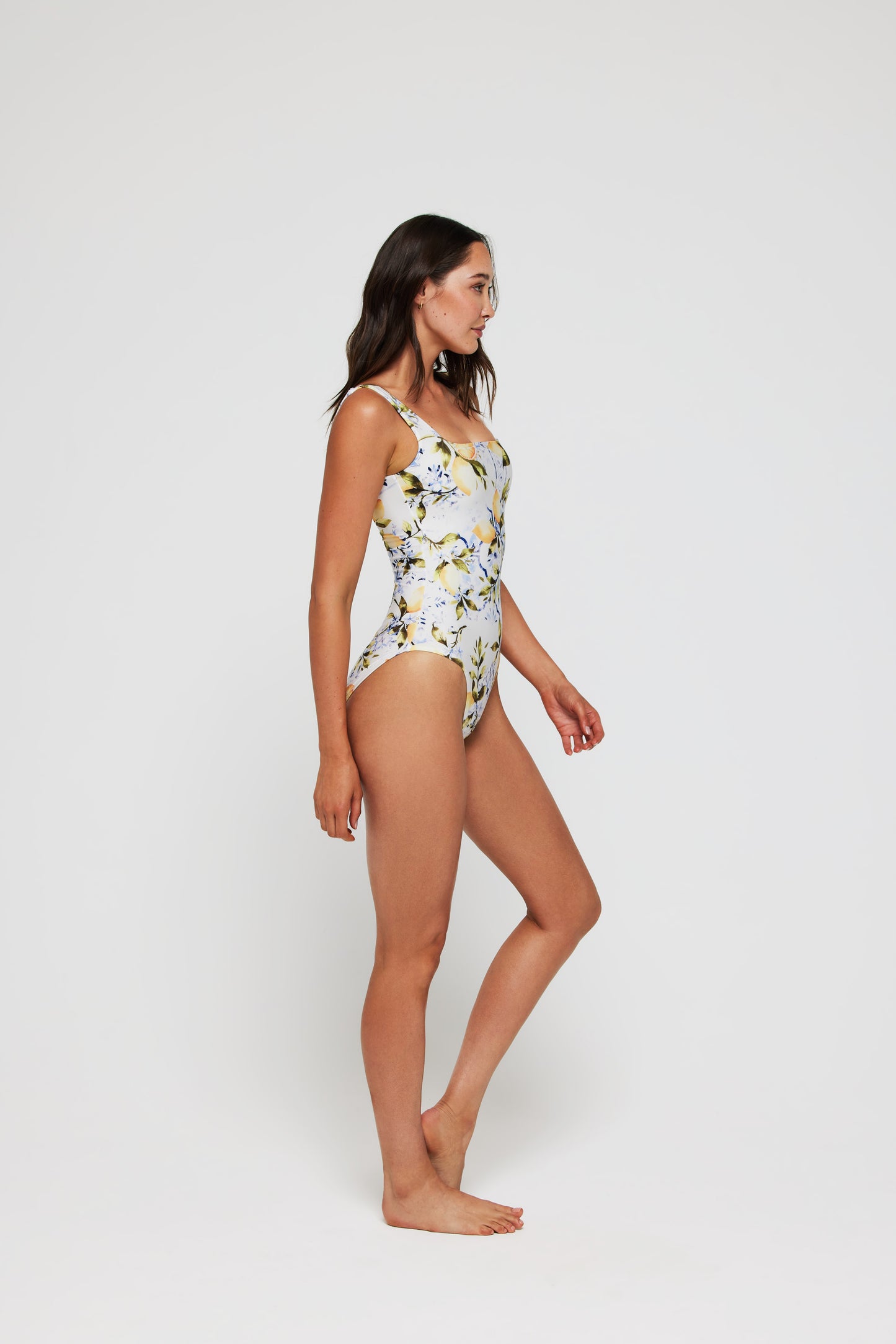 Janece Seamless Square Neck One-piece Swimsuit