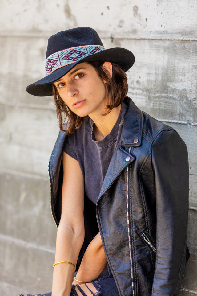 Black Fedora Hat by Andeana Hats