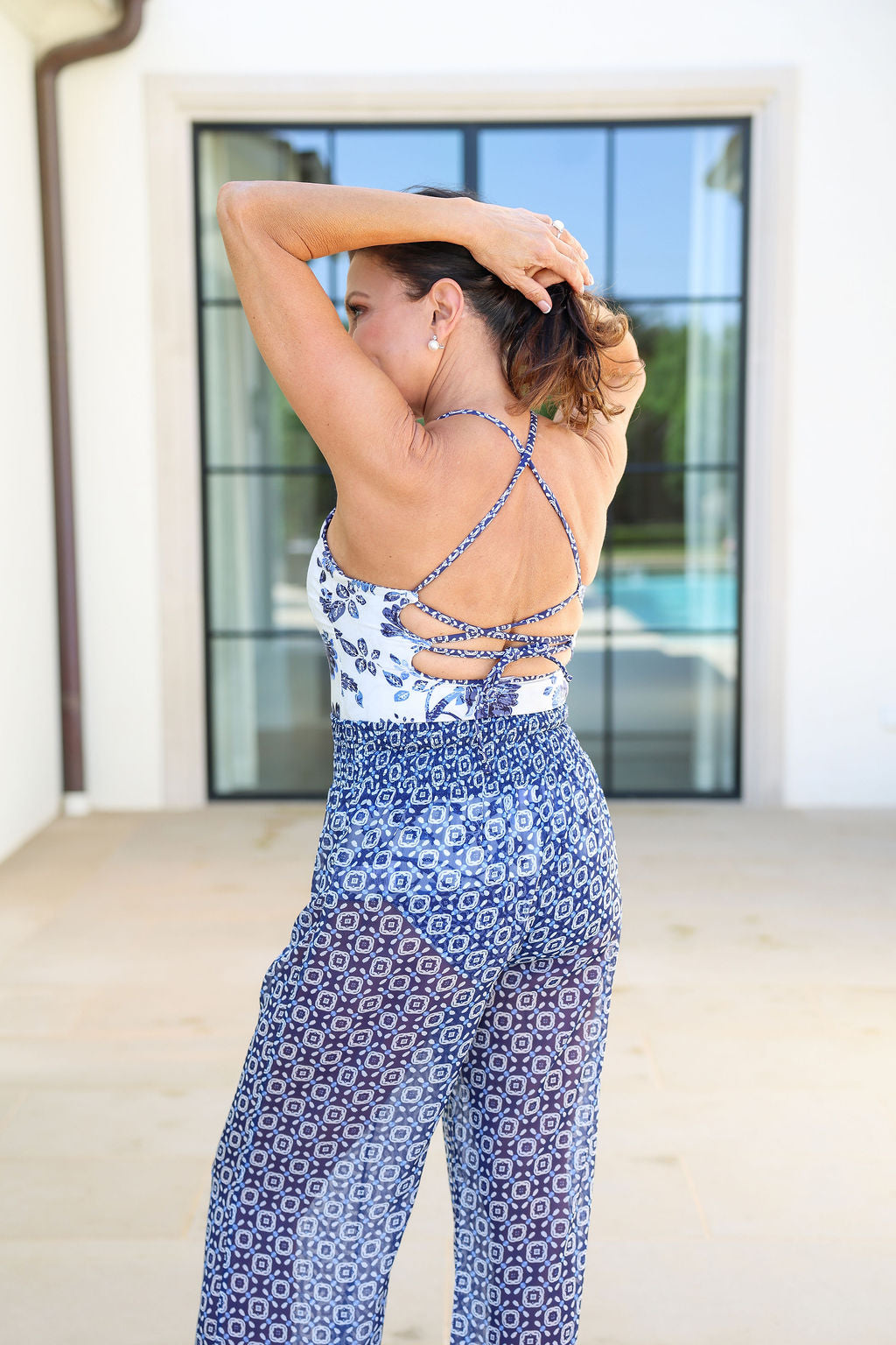 Deanna High-waisted Pants Cover-up in Profound Pairing - PREORDER