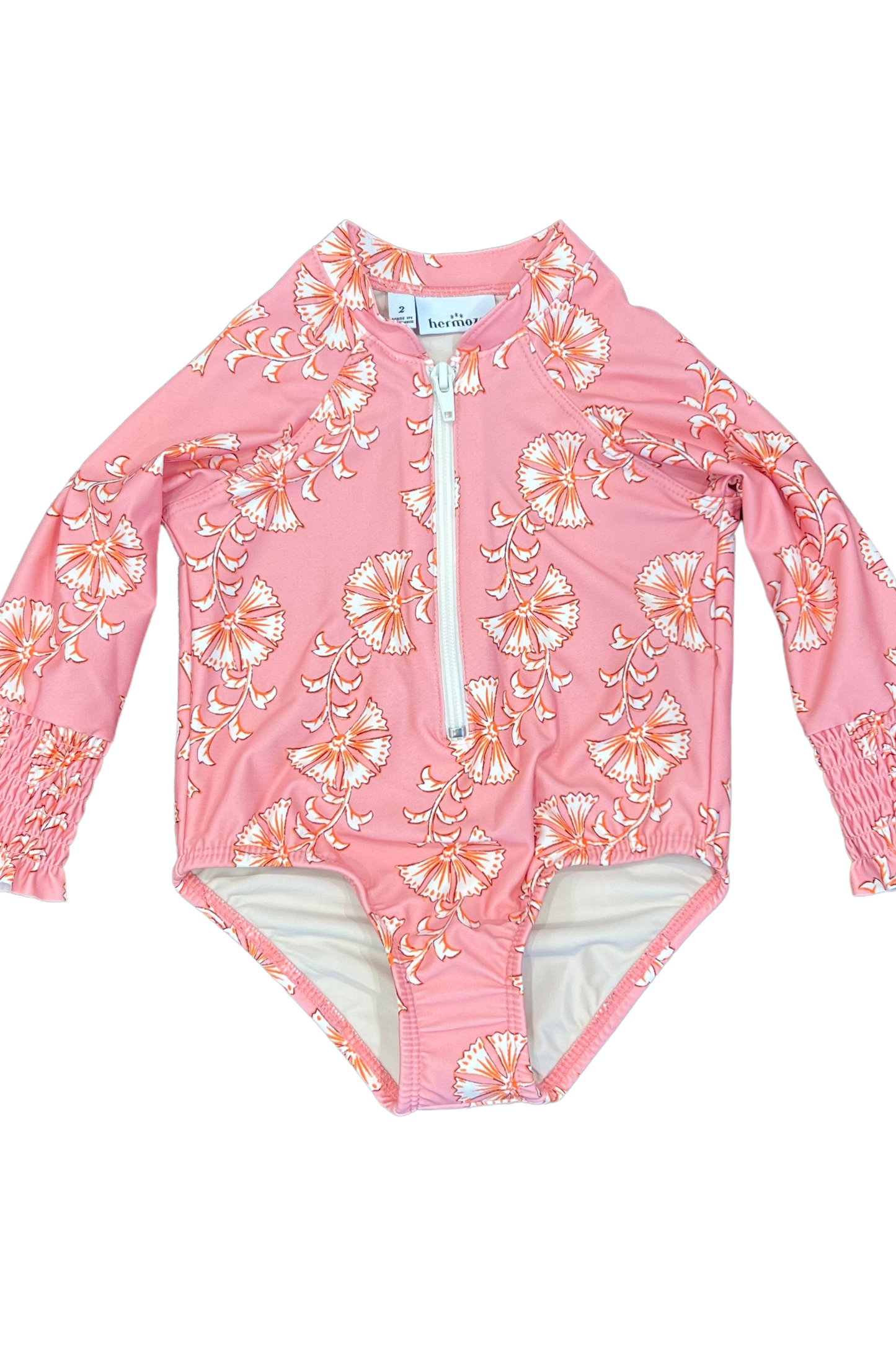 Little Gayle Long Sleeve Zipper One-Piece Swimsuit