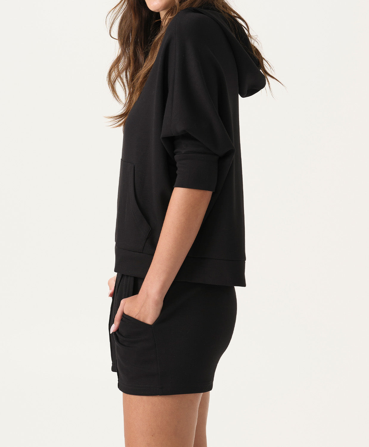 Black Travel Hoodie by PQ Swim