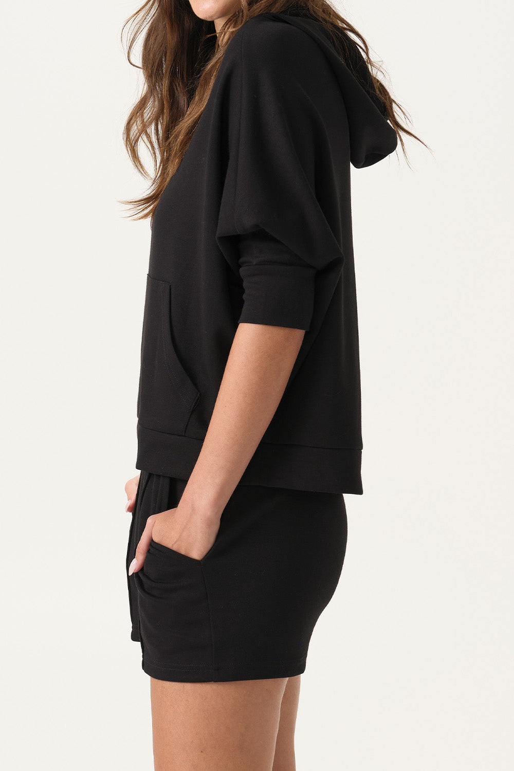 Black Travel Hoodie by PQ Swim