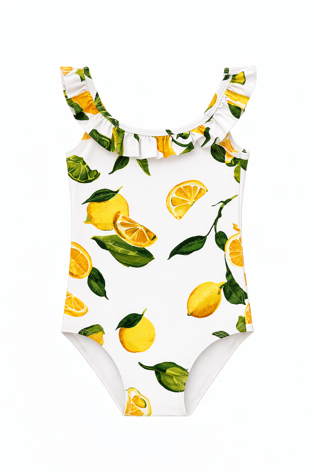 Little Sweet Pea Ruffle One-Piece Swimsuit in Slice of Life