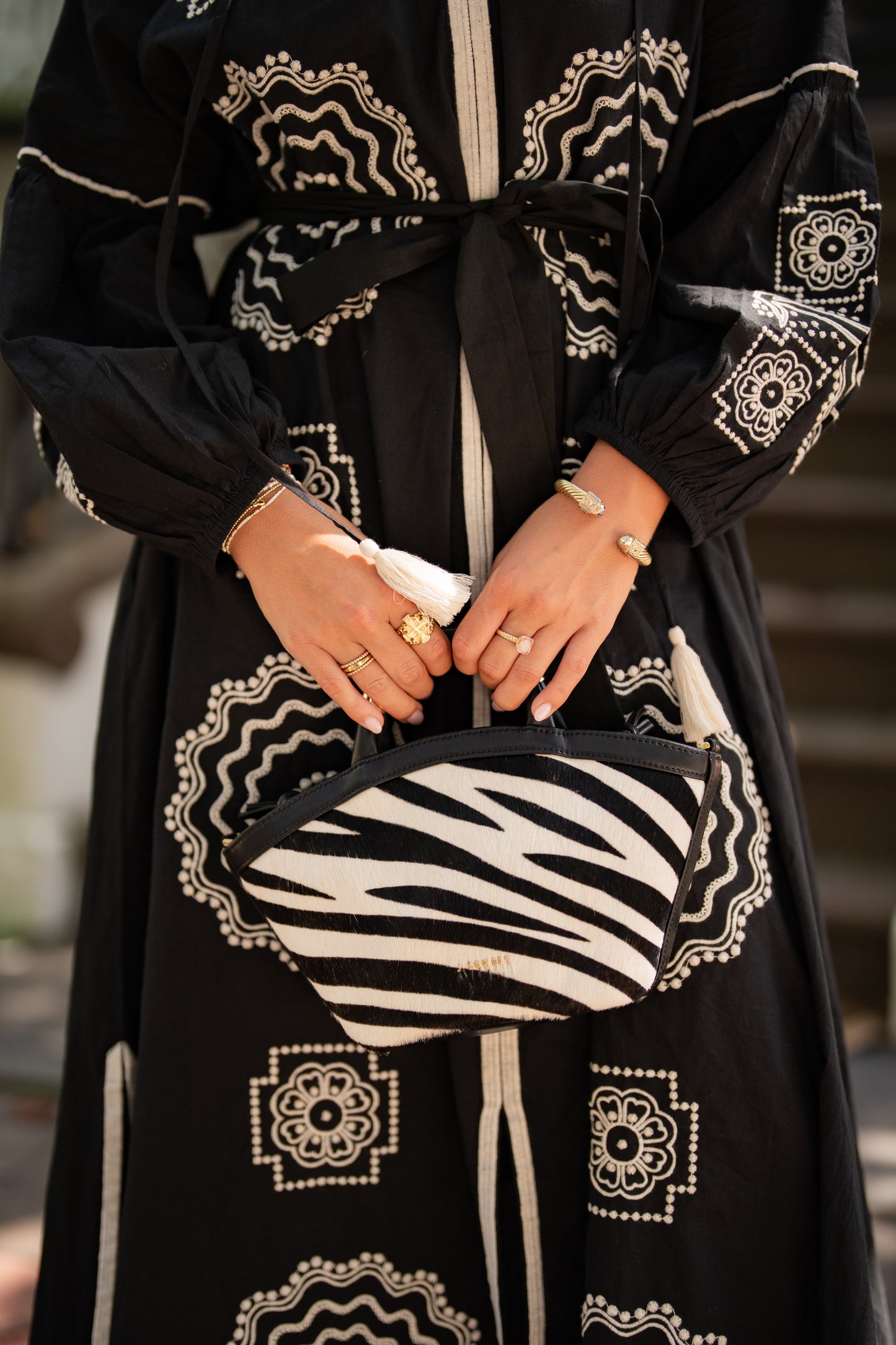 Back in Black Caftan by TELA Mercantile