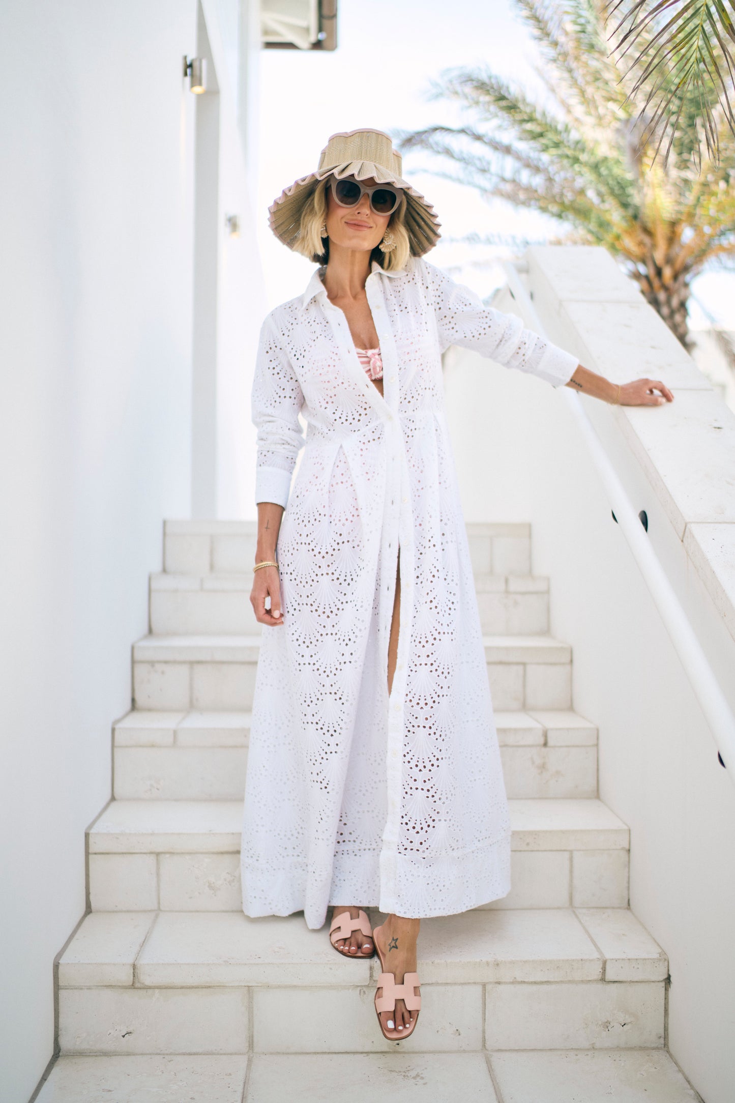 Loverlygrey X Hermoza Birdie Dress in White Eyelet