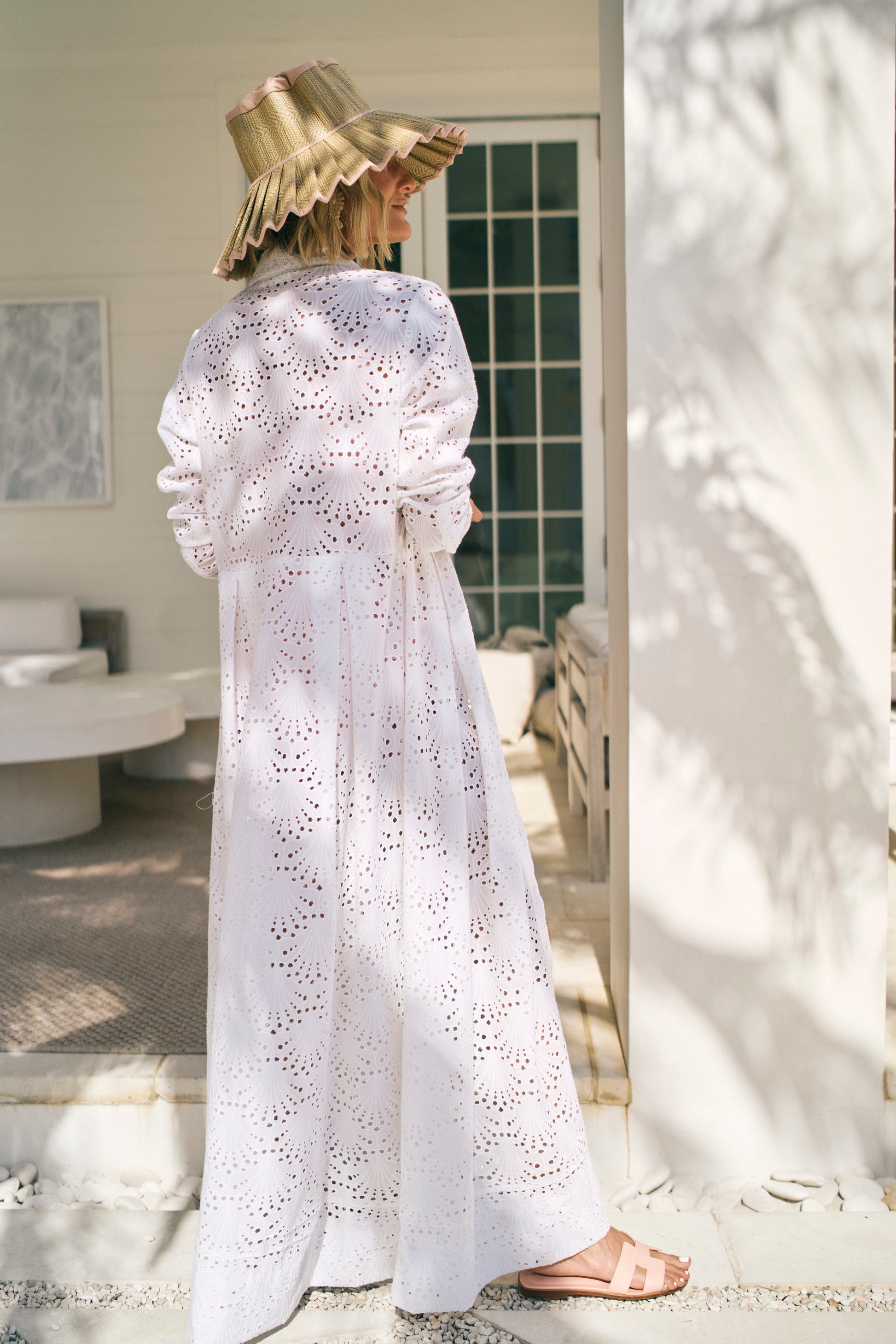 Loverlygrey X Hermoza Birdie Dress in White Eyelet