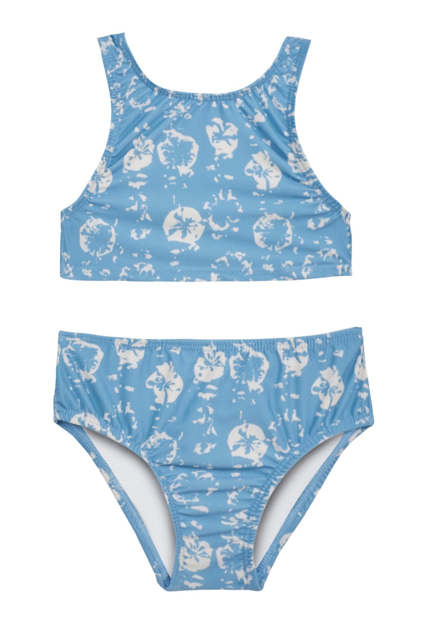 Favorite Little Goldie High Neck Two-Piece Swimsuit in Blue Sand Dollar by Hermoza