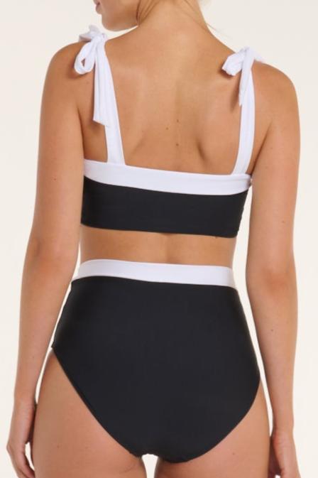 Best Seller Becca Tie Strap Two-Piece Bikini Top by Hermoza