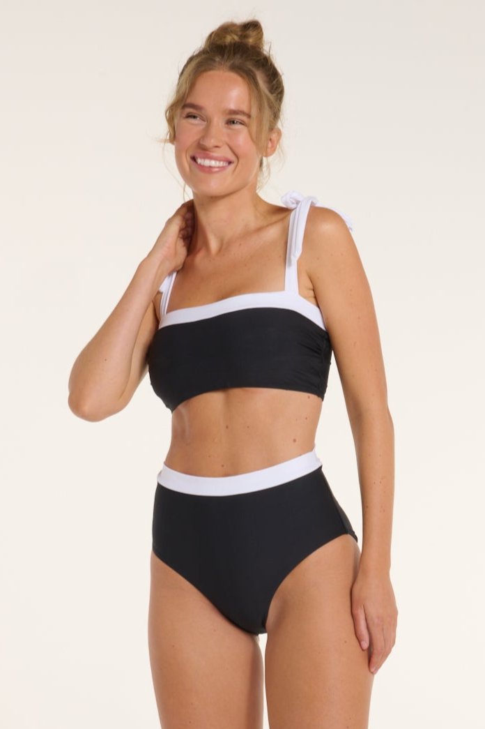 Best Seller Becca Tie Strap Two-Piece Bikini Top by Hermoza