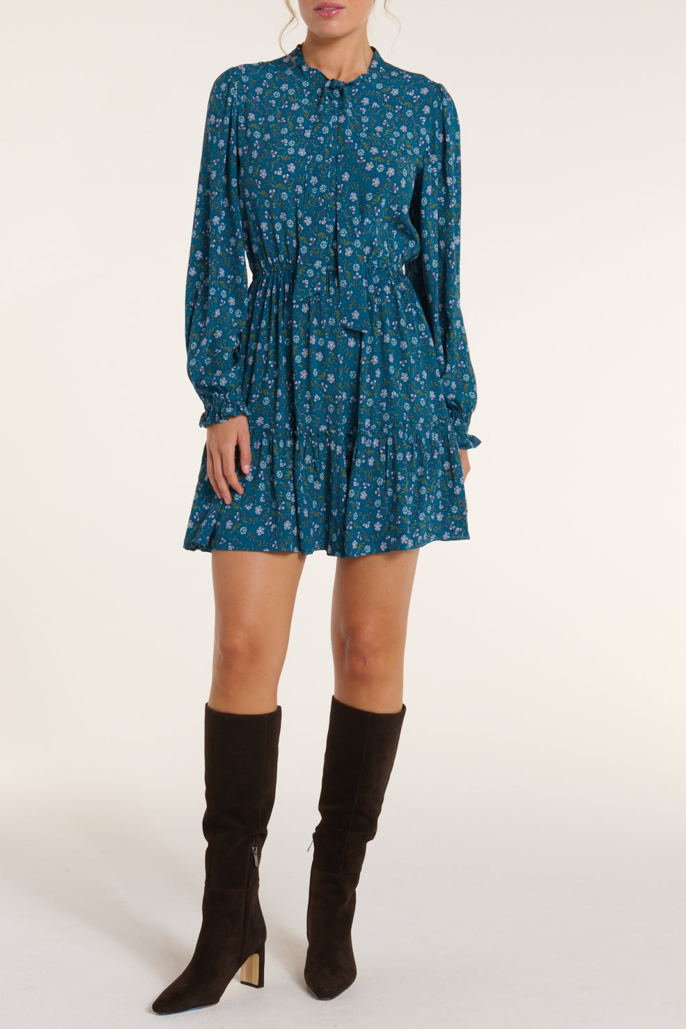 Favorite Lee Collar Neck Mini Dress by Hermoza