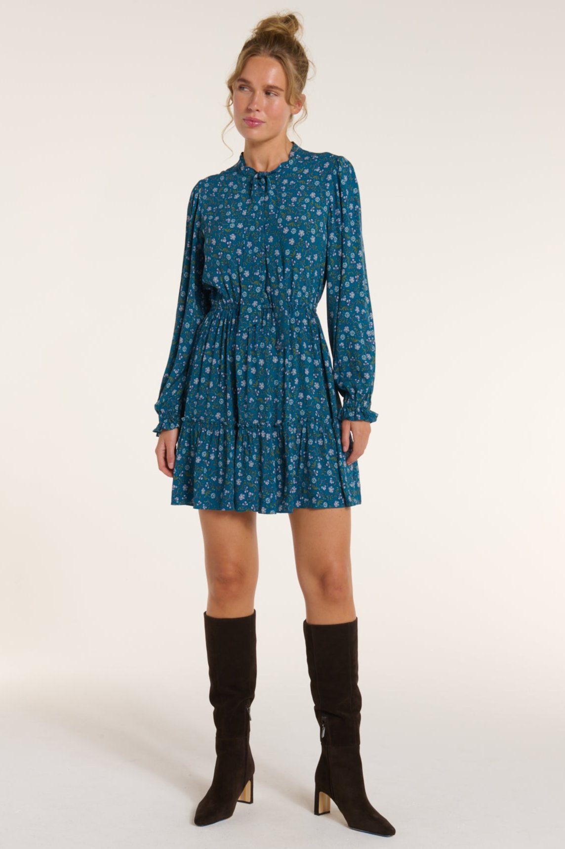 Favorite Lee Collar Neck Mini Dress by Hermoza