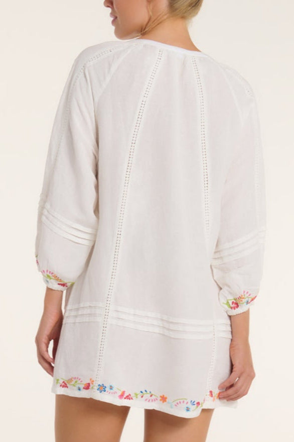 New Style Phoebe Dress in Colorful Embroidery by Hermoza