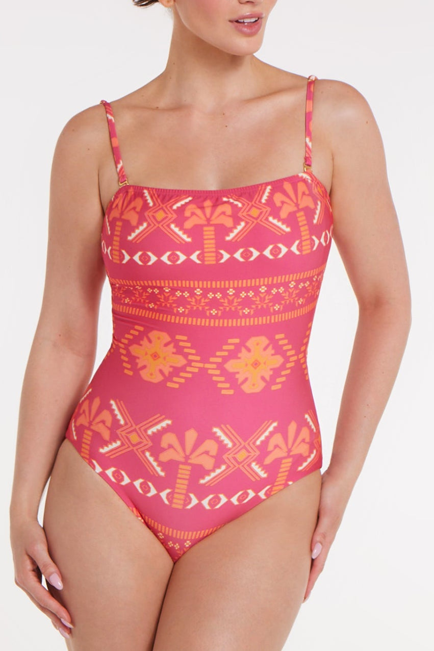 New in Leonor One-piece Swimsuit in Tribal Gone West by Hermoza