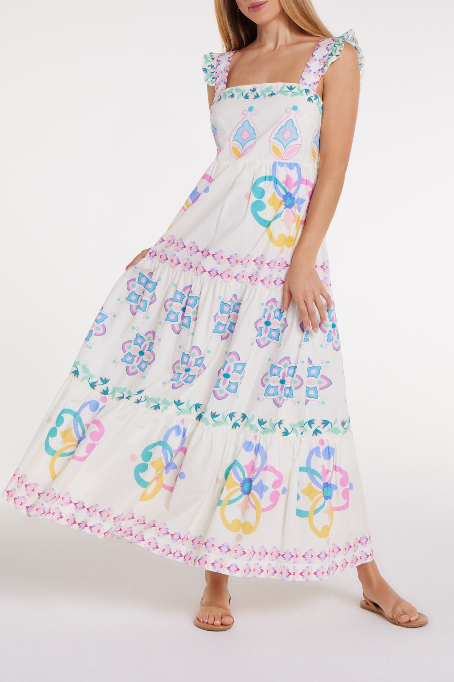 New Product Olivia Dress in Graceful Garlands by Hermoza