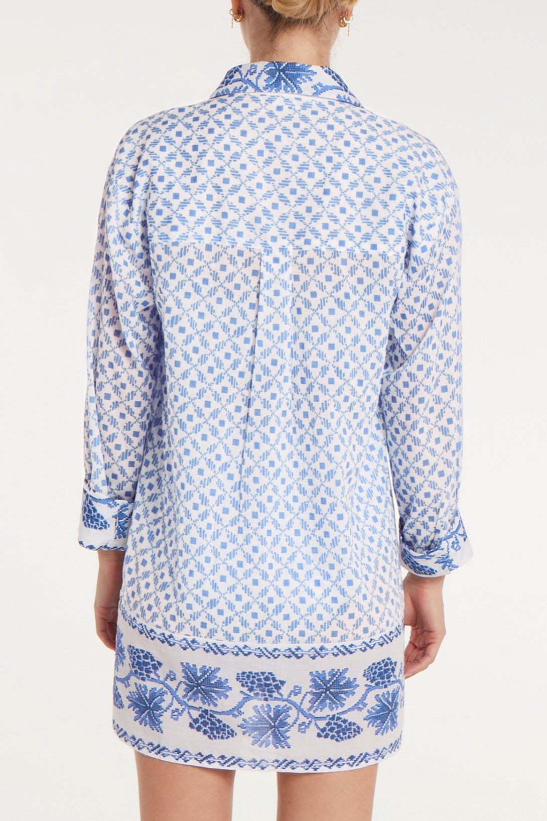 Best Seller Marie Shirt Dress in Santorini Dots by Hermoza