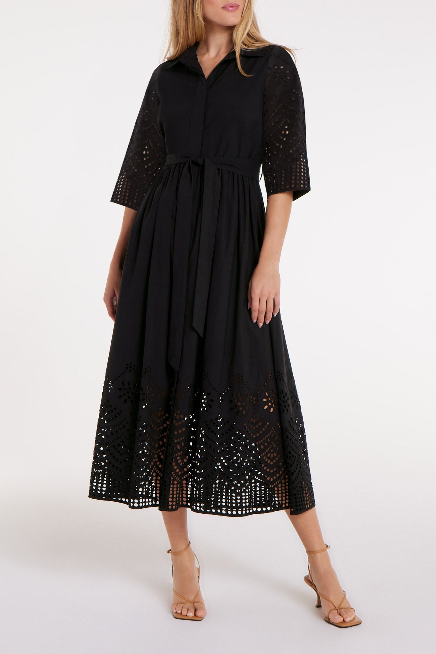 Back in Francesca in Black Eyelet by Hermoza