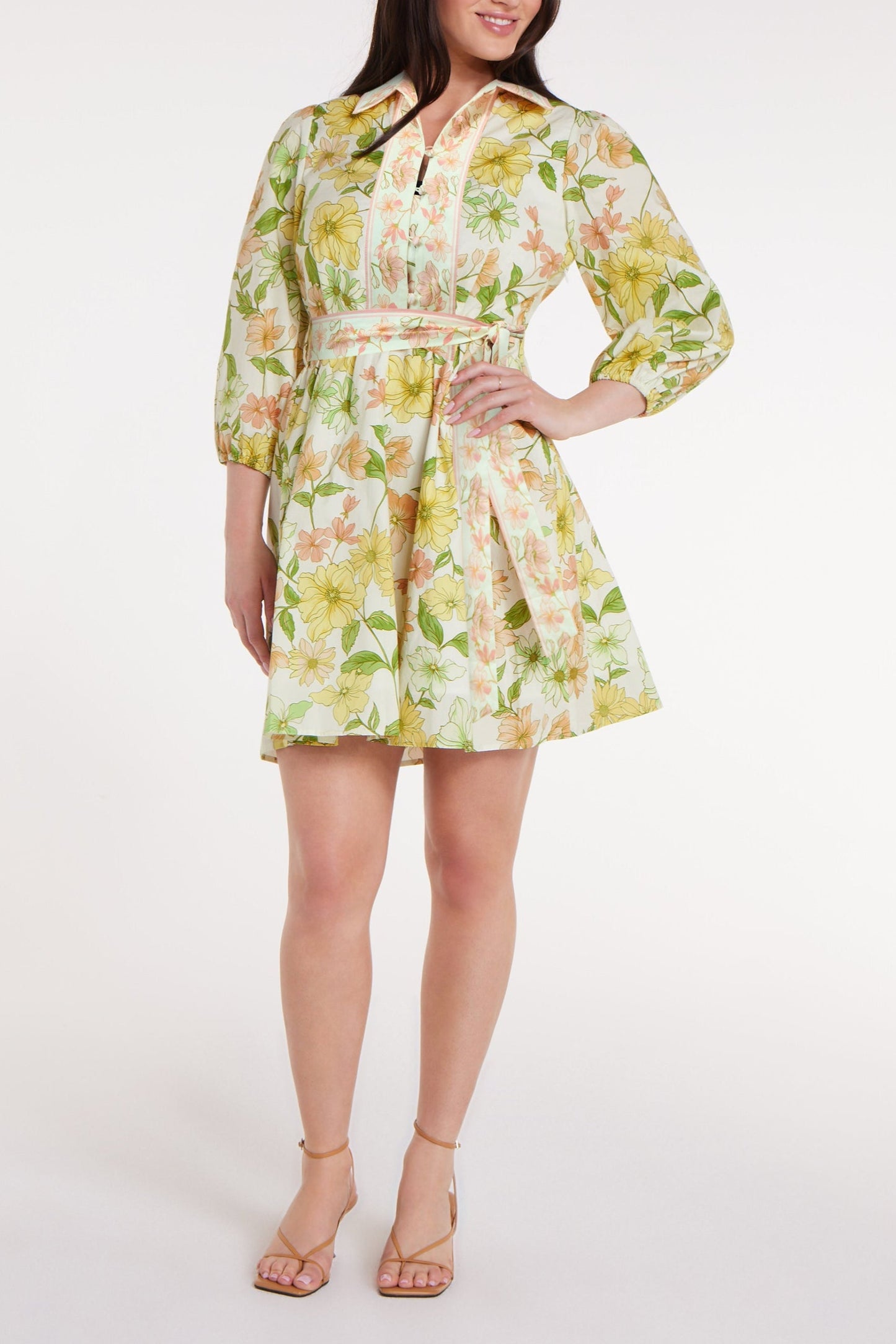 Best Seller Halle Dress in Sights of Springs by Hermoza