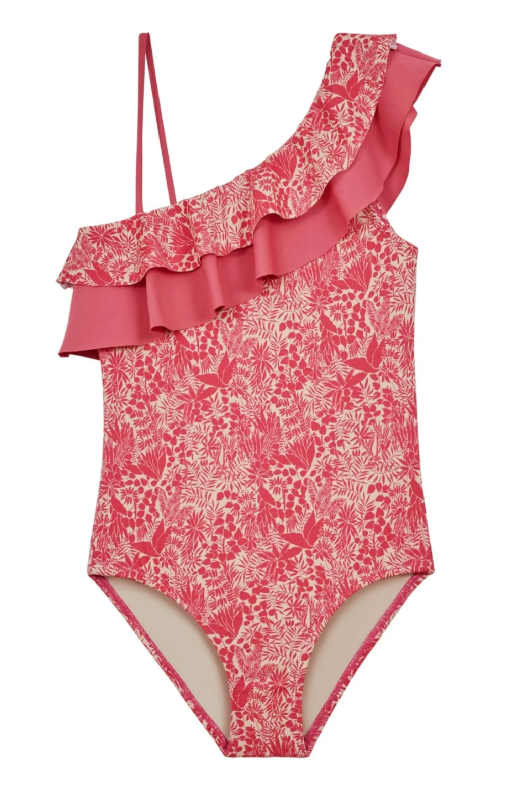 Favorite Little Kate Off-The-Shoulder One-Piece Swimsuit in Indra Coral by Hermoza