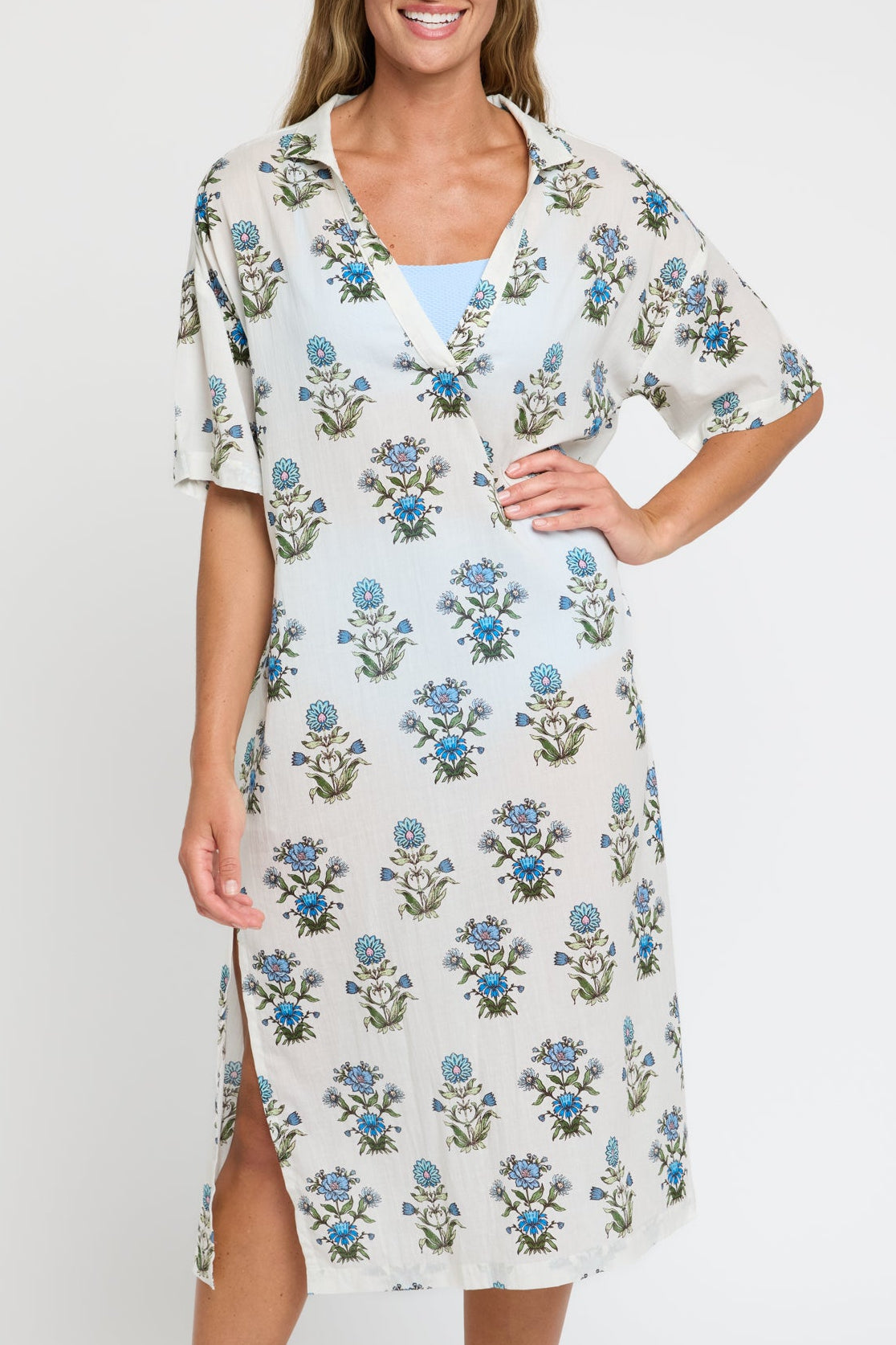 Tiffany Midi Caftan Cover-up in Party On Prairie