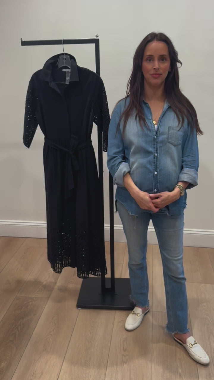 Back in Francesca in Black Eyelet by Hermoza