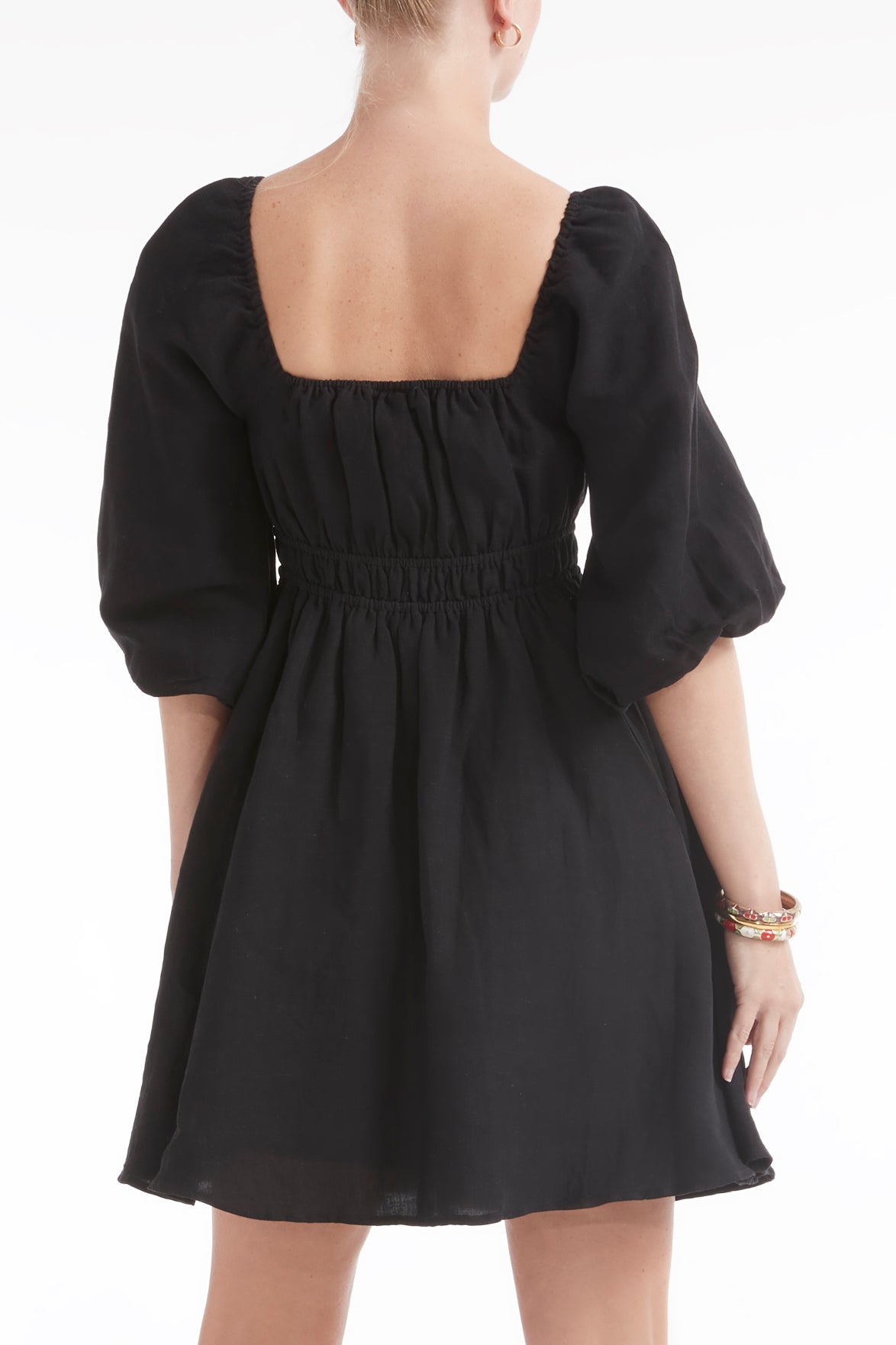 Best Seller Lala Cinched Long Sleeve Mini Dress by Hermoza