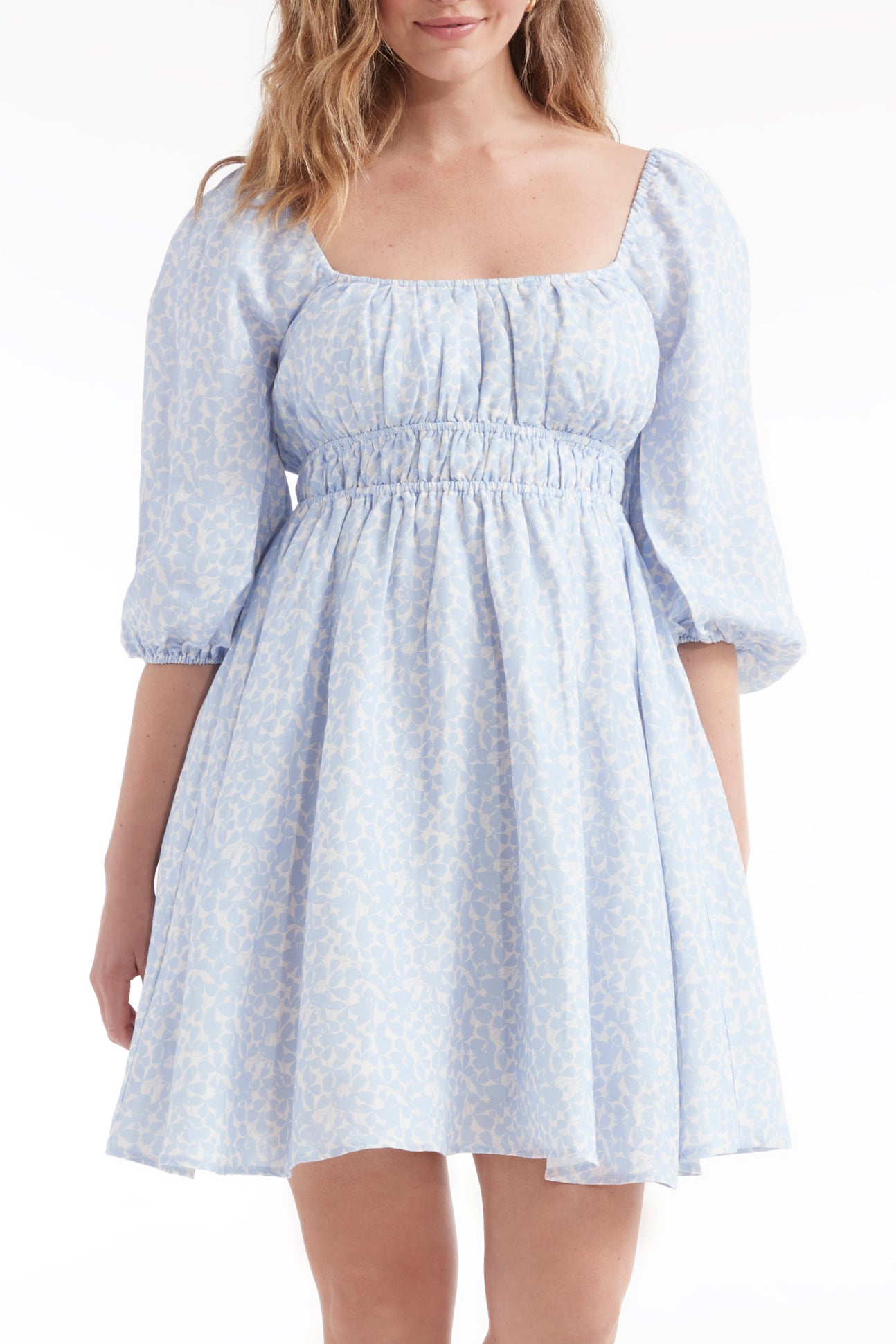 Best Seller Lala Cinched Long Sleeve Mini Dress by Hermoza