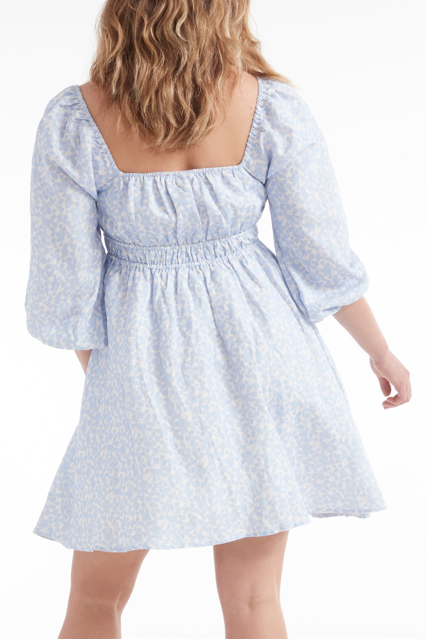 Best Seller Lala Cinched Long Sleeve Mini Dress by Hermoza