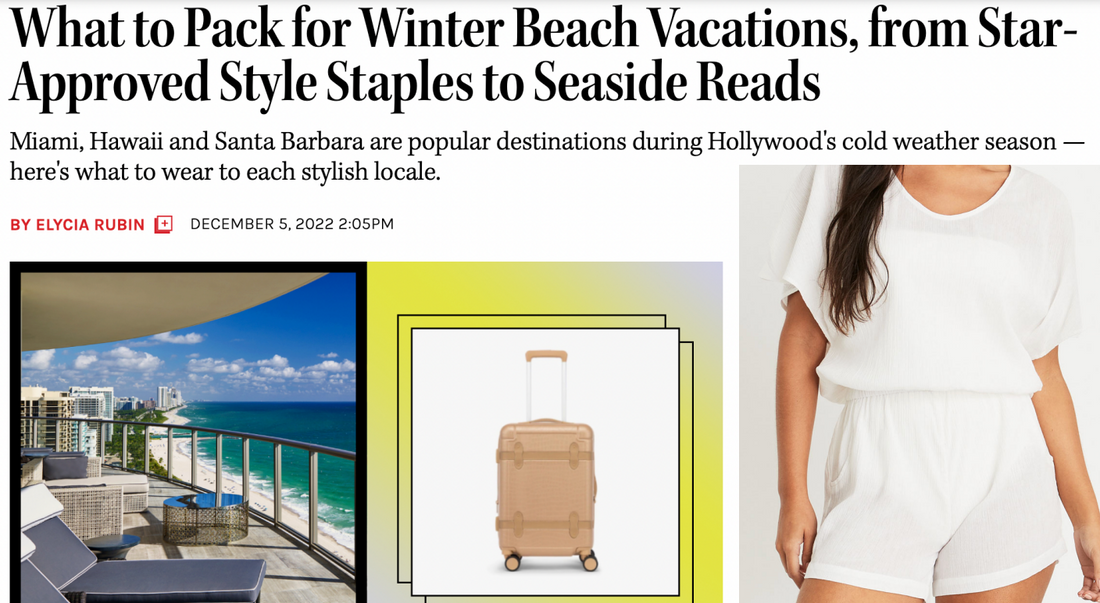 What to Pack for Winter Beach Vacations, from Star-Approved Style Staples to Seaside Reads - featuring Hermoza