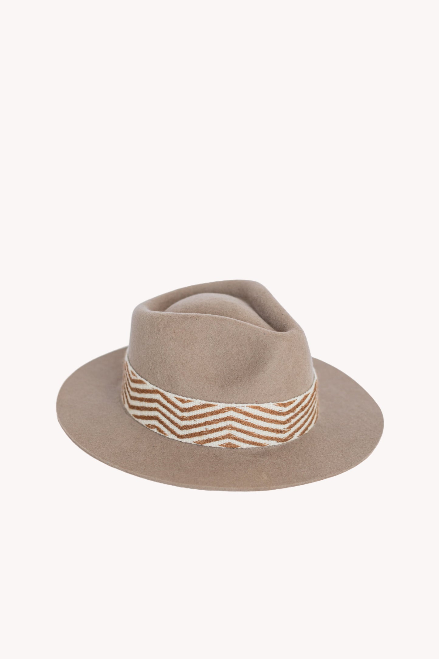 Beige Fedora Hat by Andeana Hats