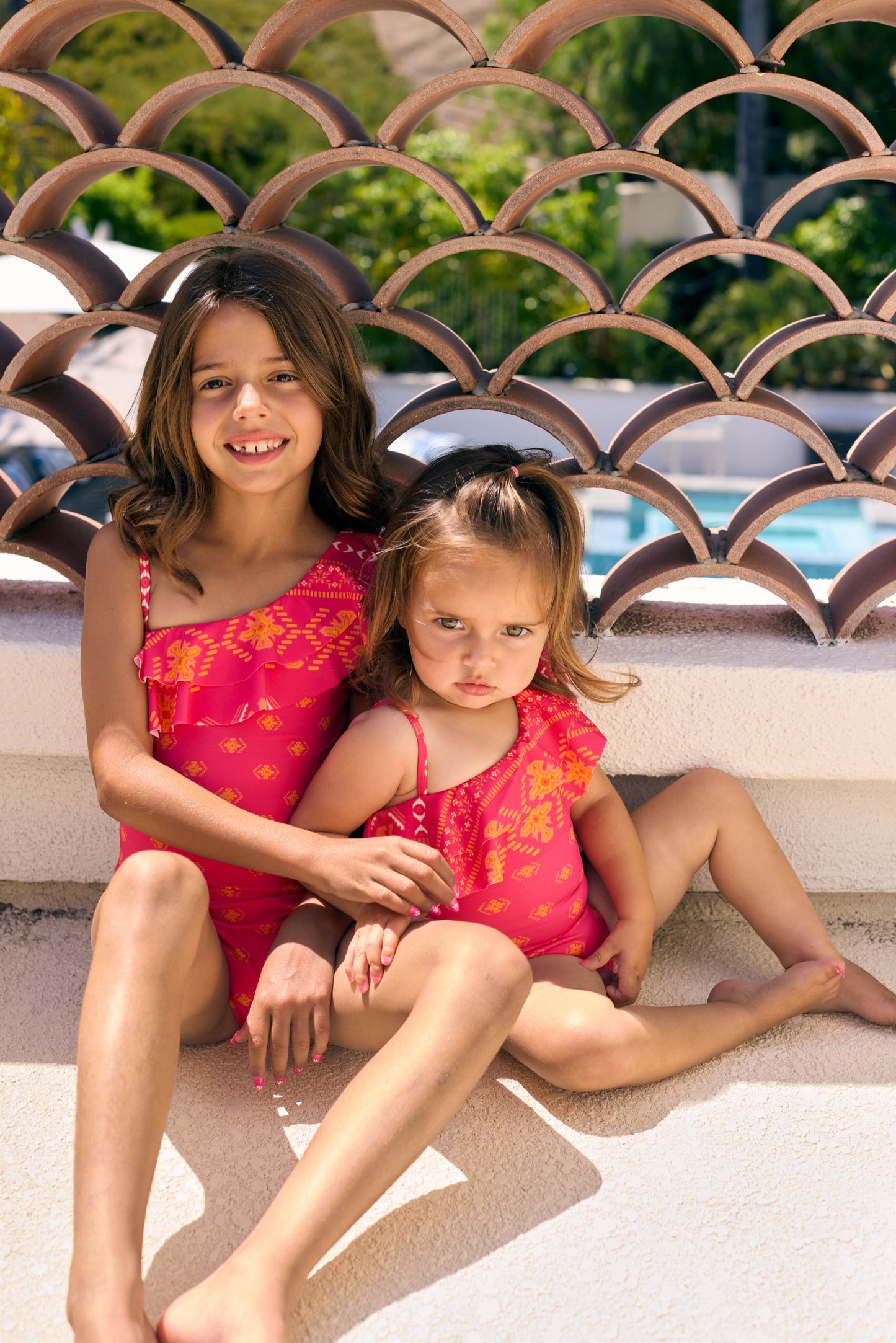 Little Katie One-Piece Swimsuit in Tribal Gone West