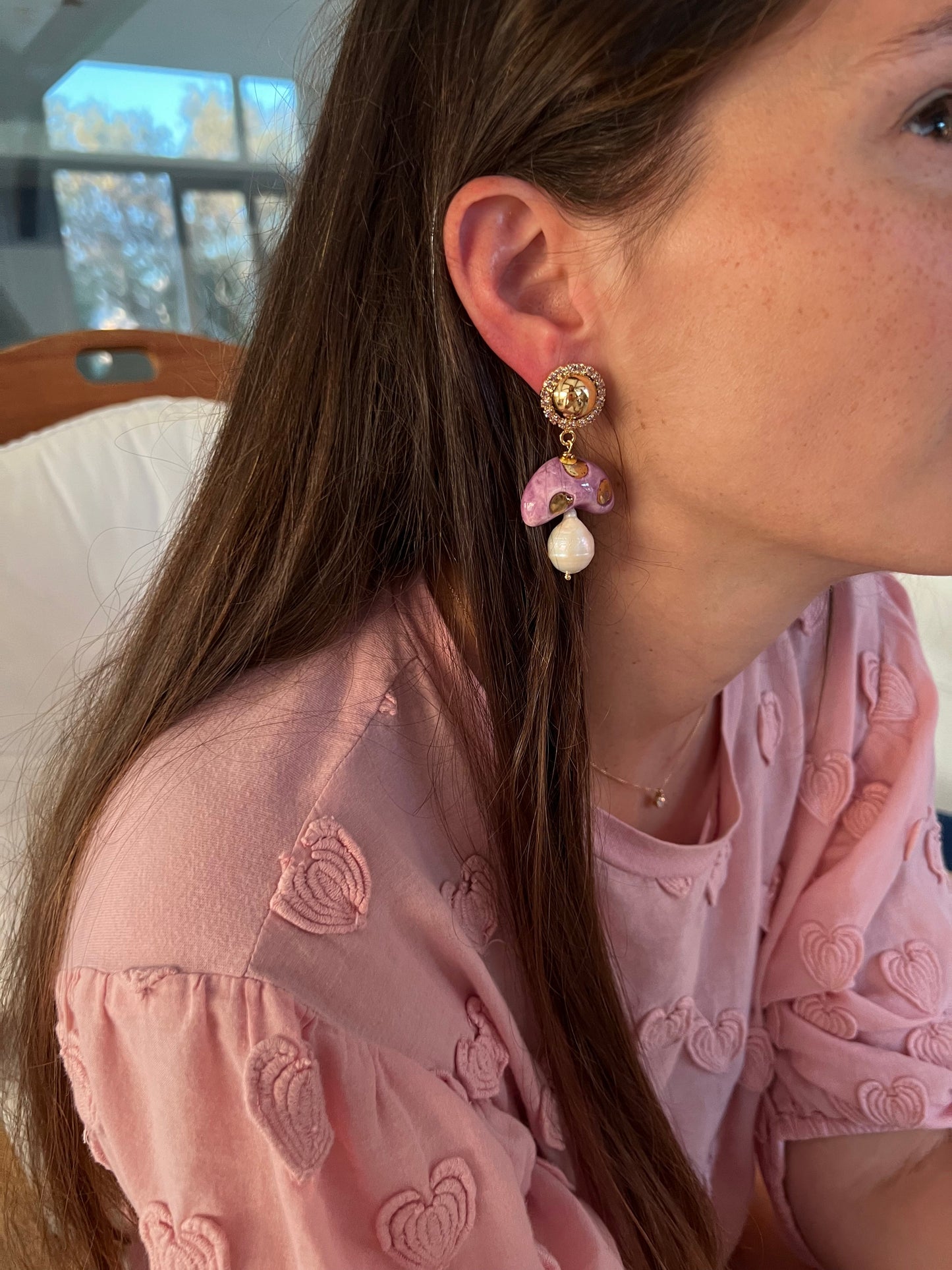 Champi Lila Earrings by CASHFANA