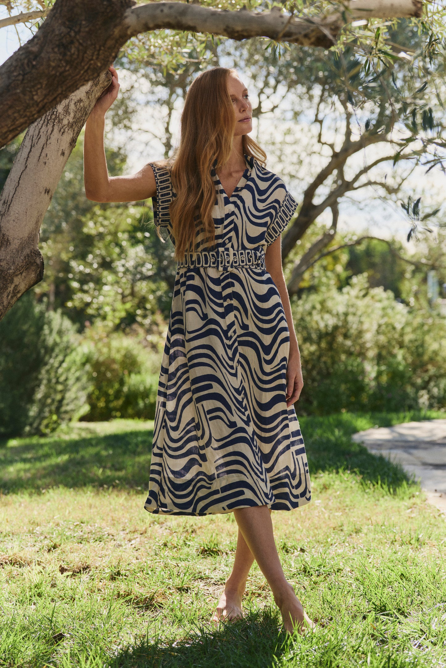 Alba Midi Dress in Revel In Retro