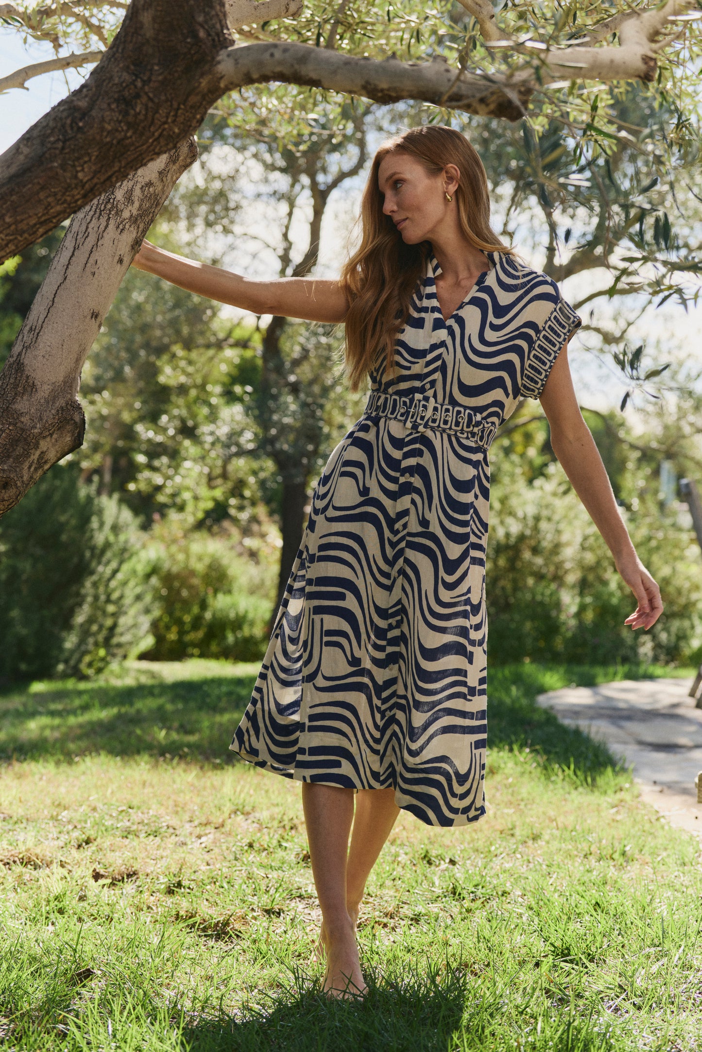 Alba Midi Dress in Revel In Retro