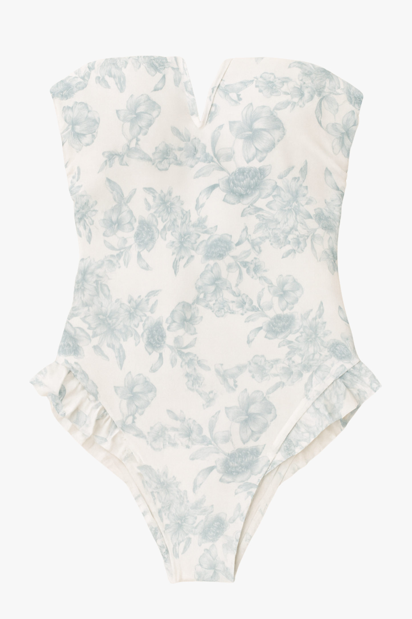 Abigail Strapless One-Piece Swimsuit in Daylight Saunter